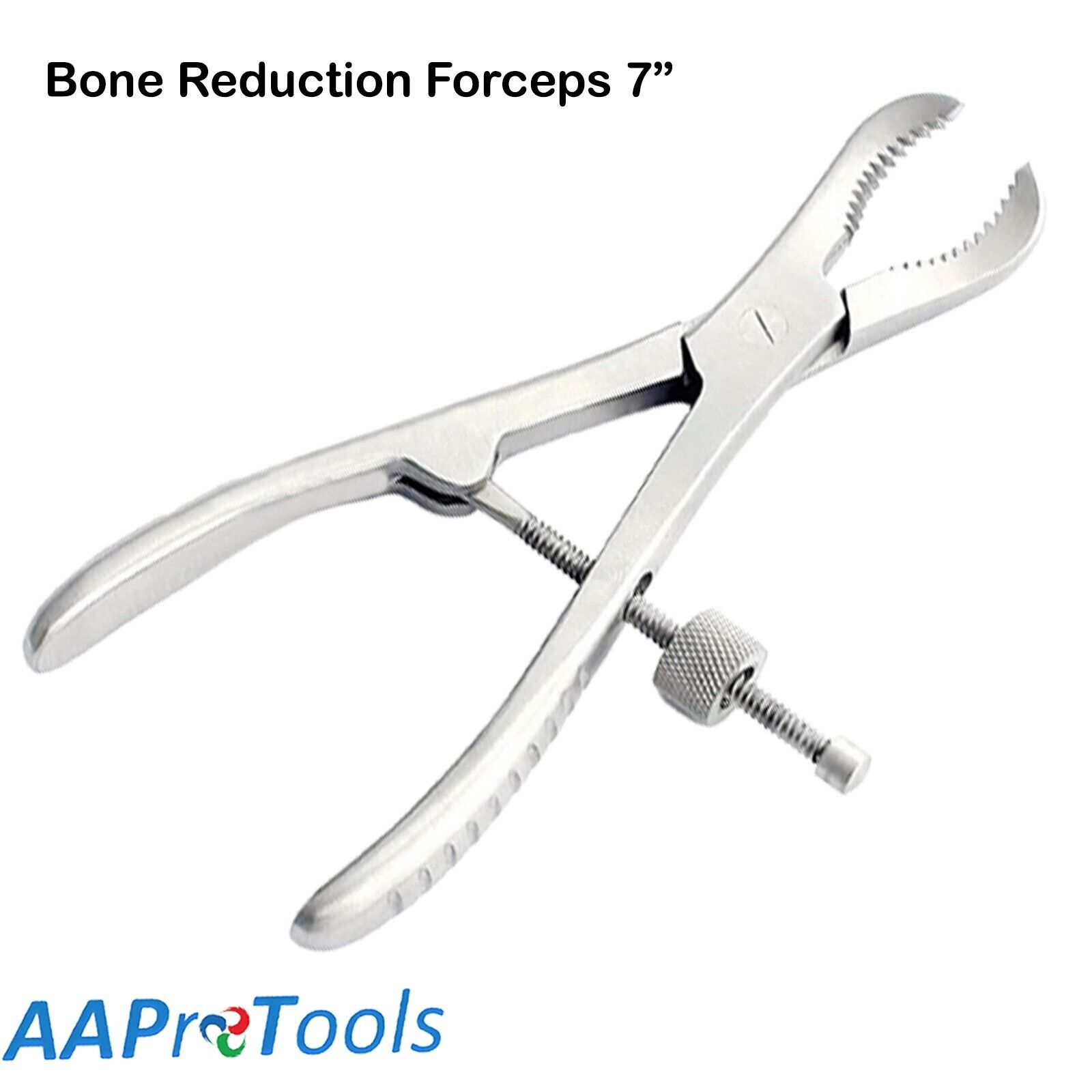 Bone-Holding-Forceps-7-Reduction-Bent-Mouth-Serrated-Jaw-With-Speed-Lock-252408440649