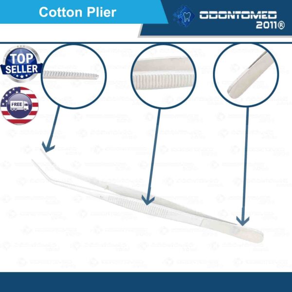 Cotton College Dental Tweezer 16cm Dressing Plier Surgical Forcep Instrument