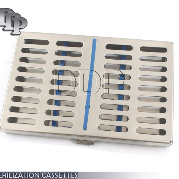 DENTAL AUTOCLAVE STERILIZATION CASSETTE RACK BOX TRAY FOR 10 INSTRUMENTS
