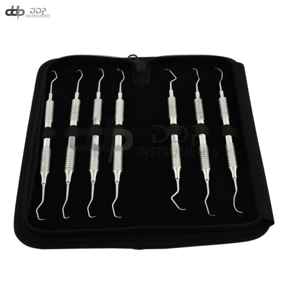 Dental Double Ended Gracey Curette Stainles Steel Hollow Handle Kit Of 7 DN-2288