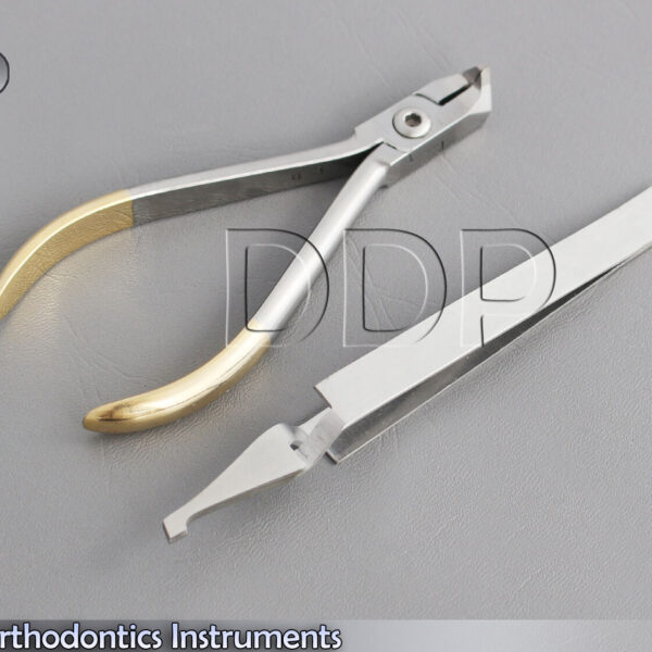 Dental Orthodontics Instruments Distal End Cutter Bracket Tweezers Kit Lab