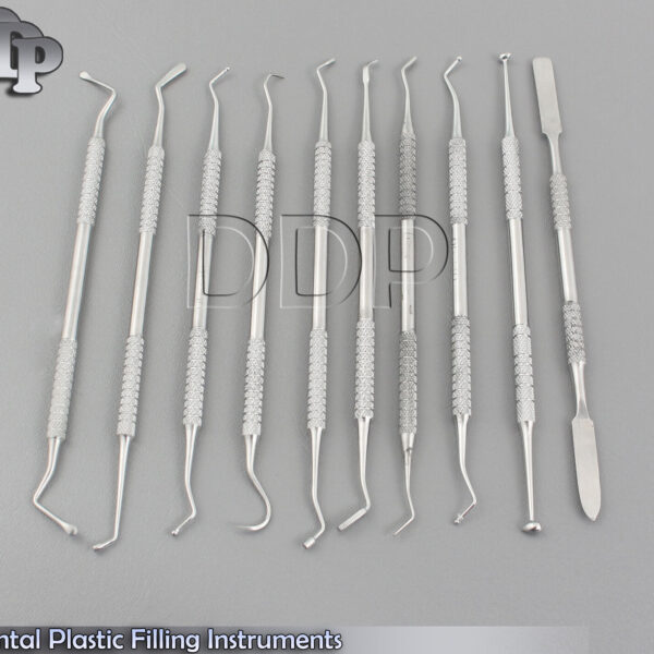 Dental Plastic Filling , Bone Curette, Excevator, Burnisher 10 Pcs