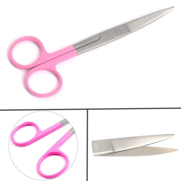 Dissecting Operating Scissors 5.5'' Sharp/Sharp Curved Color Handle (Pink)