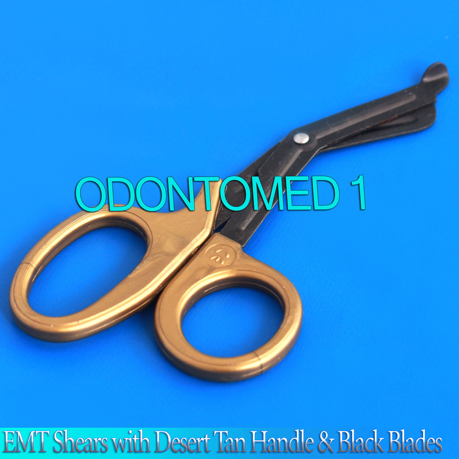 EMT-Shears-75-with-Desert-Tan-Handle-Black-Blades-Surgical-Instruments-121995200529-2