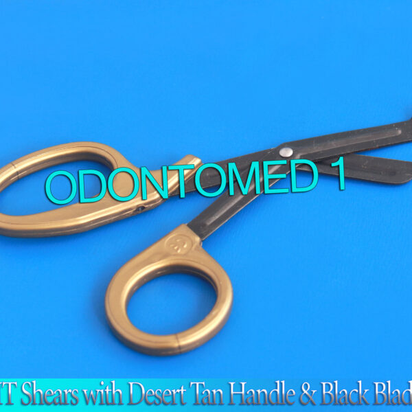 EMT Shears 7.5'' with Desert Tan Handle & Black Blades Surgical Instruments