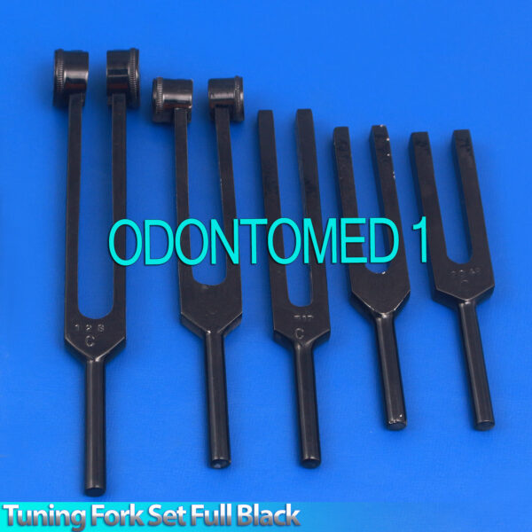 Full Black Tuning Fork Set Of 5 Pieces Medical Surgical Diagnostic Instruments