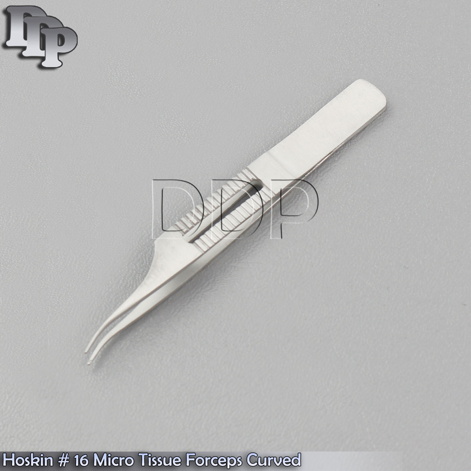 HOSKIN-16-MICRO-TISSUE-FINE-GROOVED-CURVED-TIP-OPHTHALMIC-SURGERY-FORCEPS-35-371842361719