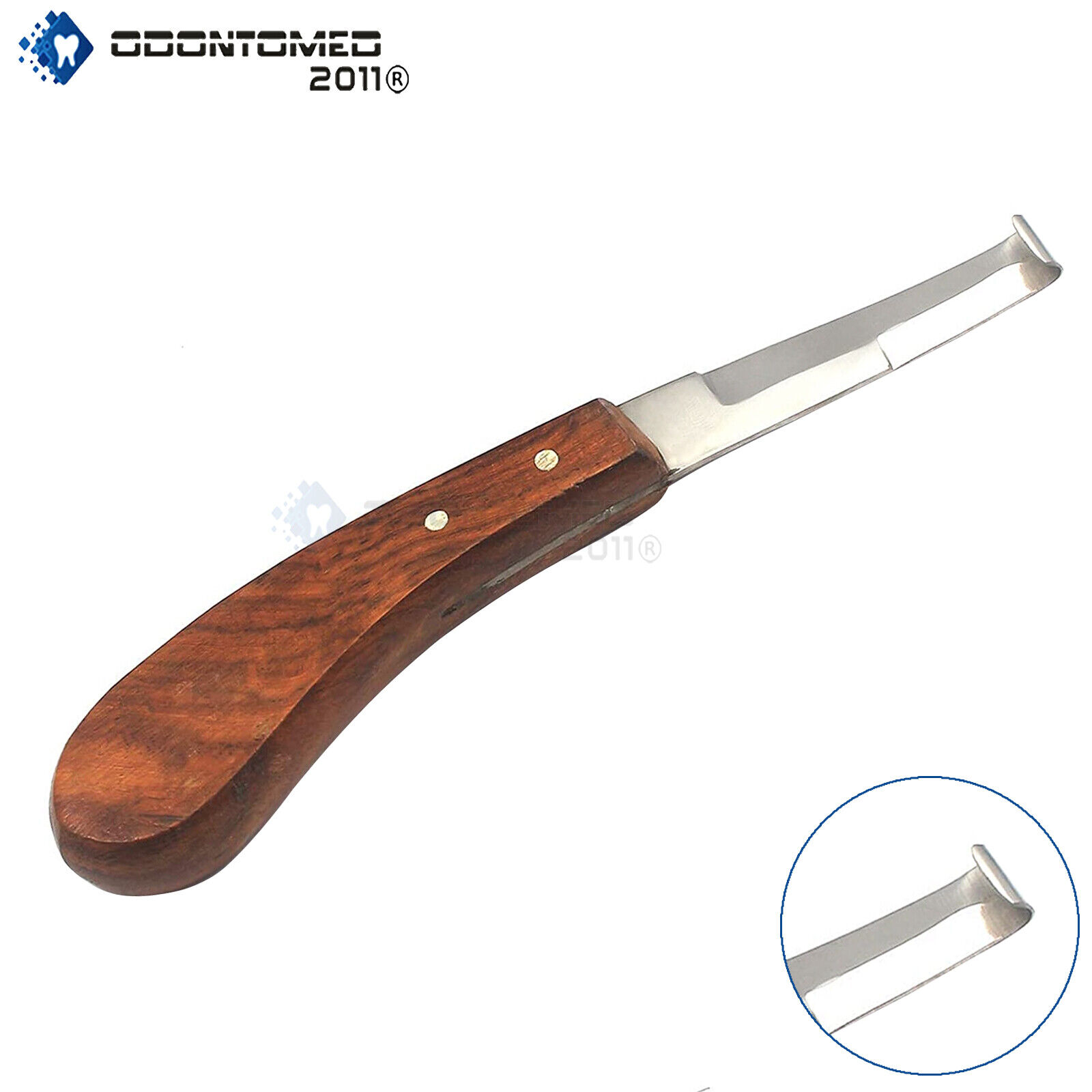 Hoof-Knife-Left-Hand-Stainless-steel-Blade-Wooden-Handle-111111351579