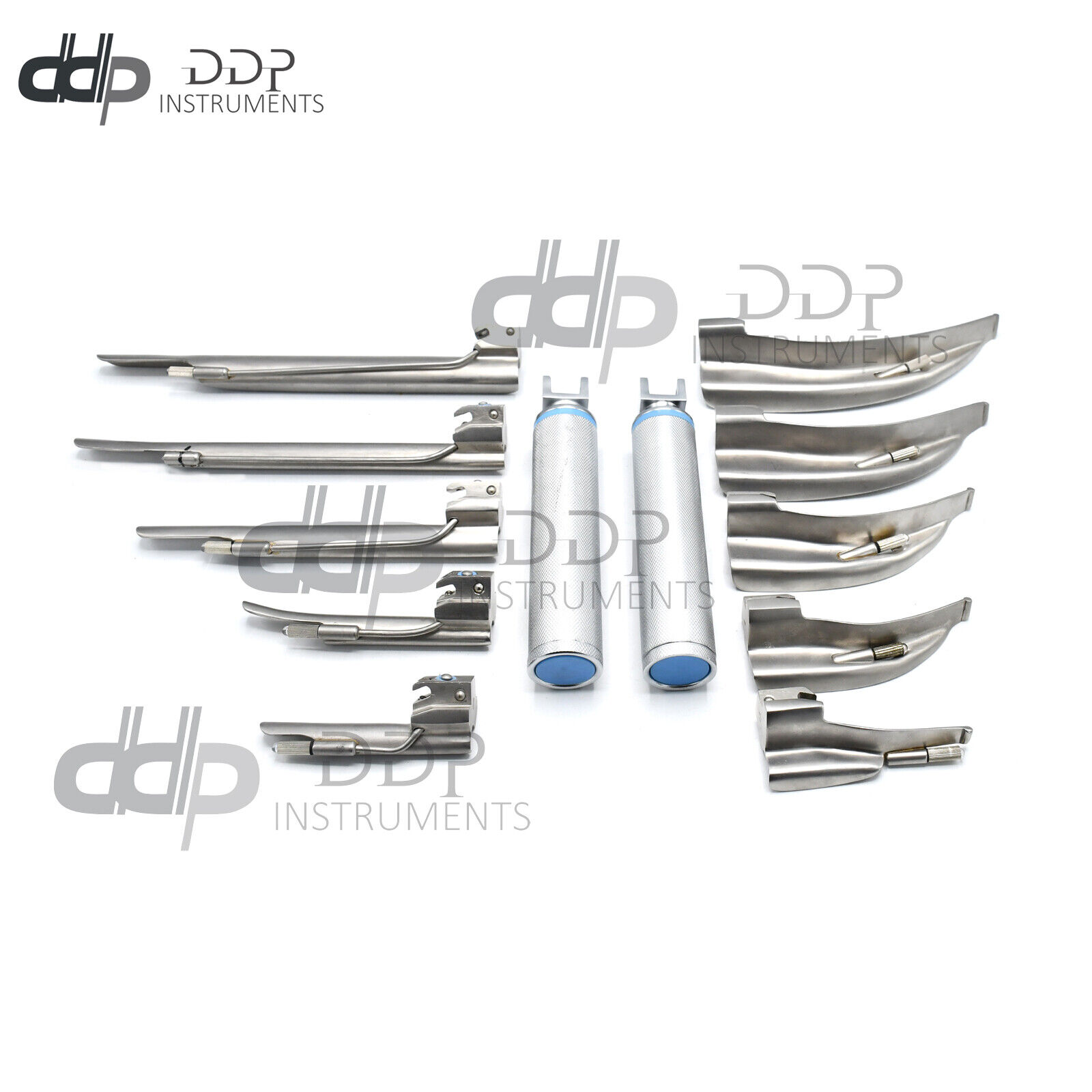 Laryngoscope-Mac-Miller-Set-of10-BLADES-2-HANDLES-EMT-Anesthesia-LS-3105-121520364529-2