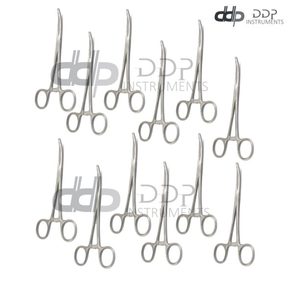 Lot Of 12 Pieces Carmalt Forceps 8" Curved Surgical Instrument Stainless Steel