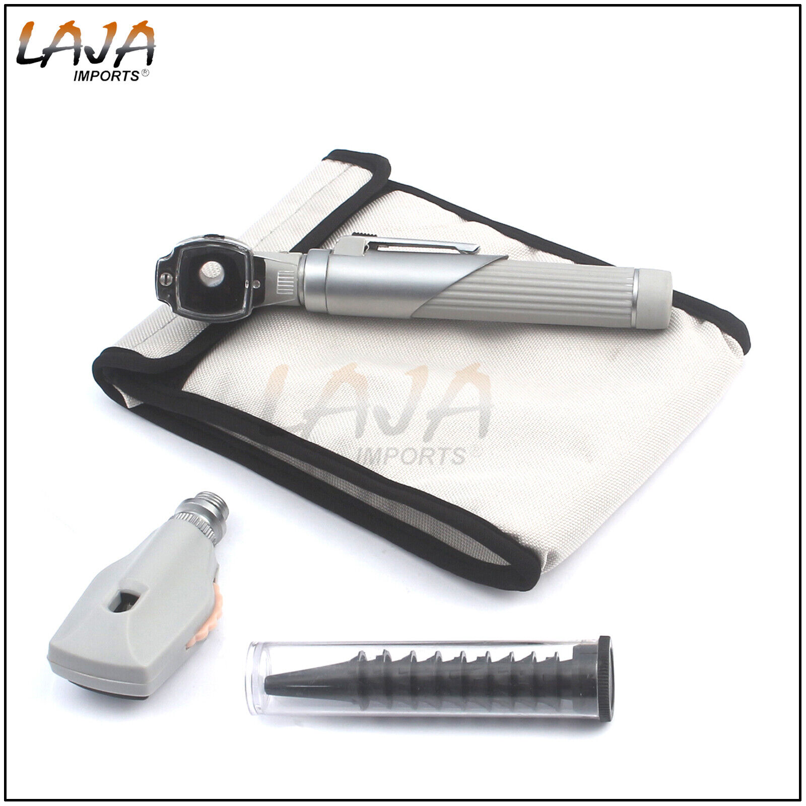 NEW-FIBER-OPTIC-Otoscope-Ophthalmoscope-GRAY-Examination-LED-Diagnostic-ENT-274801739019