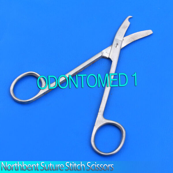 Northbent Stitch Scissors 4.75" Curved Suture Ligature Delicate Dermal Surgical