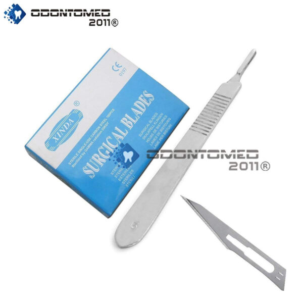 ODM 100 Scalpel Blades #11 + Scalpel Handle #3 Surgical Dental Ent Instruments