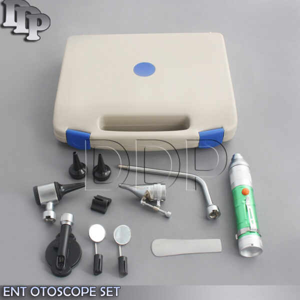 Otoscope & Ophthalmoscope Green 11 Pieces ENT Medical Diagnostic Set NT-924