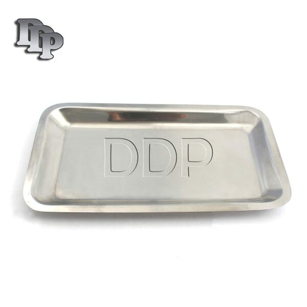 Stainless Steel Flat Lab Instrument Tray Dental Body Piercing Serving Dish